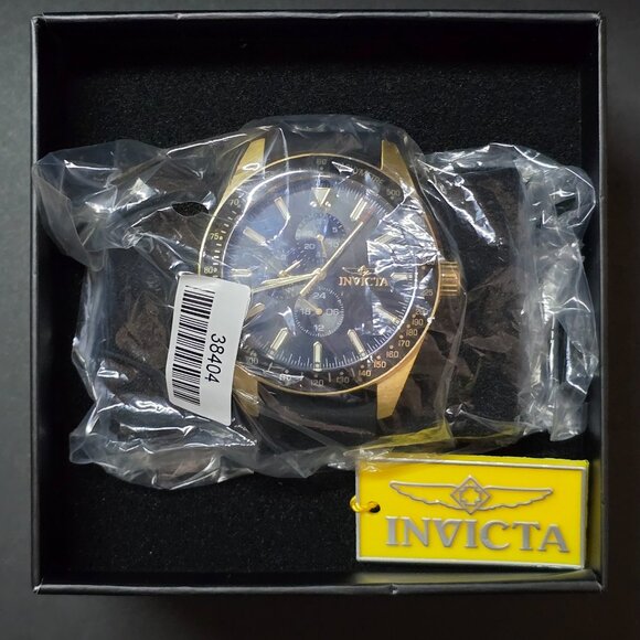 Invicta Aviator Nomad Men's Watch - 45mm, Black (38404) - Black and Gold - Picture 6 of 10